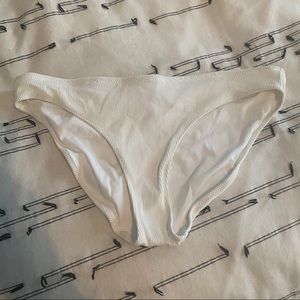 White ribbed bikini bottom